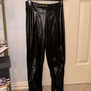 black leather pants